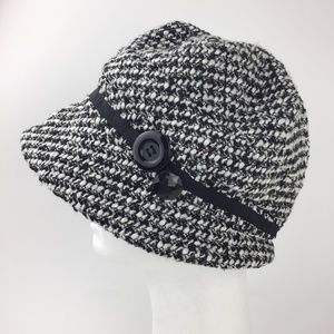 Parkhurst Women's Hat Black White Wool Blend Chemo